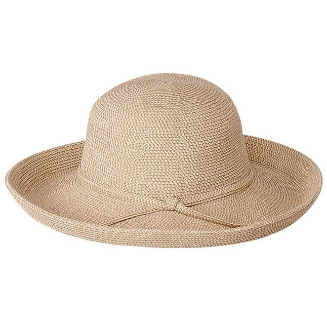 Jeanne Simmons - Tan Tweed Kettle Brim Hat