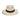 Austral Hats - White Panama Hat with Black, Brown and White Stripes - Front
