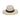 Austral Hats - White Panama Hat with Black, Brown and White Stripes - Back