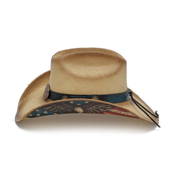 Stampede Hats - Flying Eagle Brim USA Flag Cowboy Hat - Side
