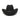 100X Wool Felt Black Cowboy Hat with Rhinestone Leather Trim - Front
