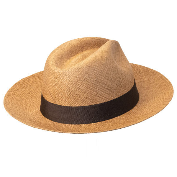 Austral Hats - Light Brown Panama Hat with Brown Band - Back
