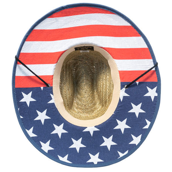 Dorfman Pacific - American Flag Rush Lifeguard Sun Hat - Bottom