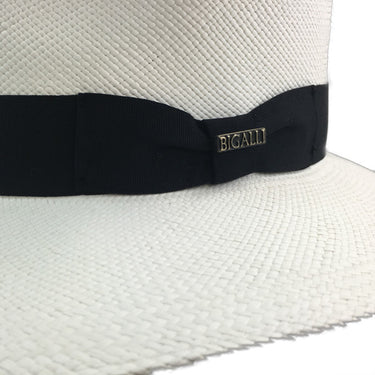 Bigalli - Australian Panama Hat with Black Ribbon Detail