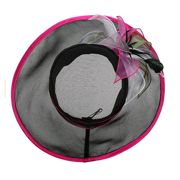 Jeanne Simmons - 5.5" Poly Black Derby Hat - Bottom View