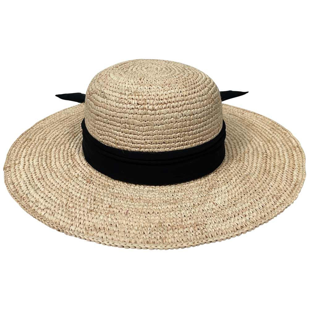 Saint Martin - Crochet Raffia Sun Hat with Bow - Front