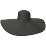 Saint Martin - Black 8 Inch Tweed Sun Hat - Front