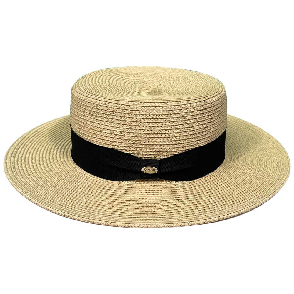 Saint Martin - Paper Braid Boater Hat - Side