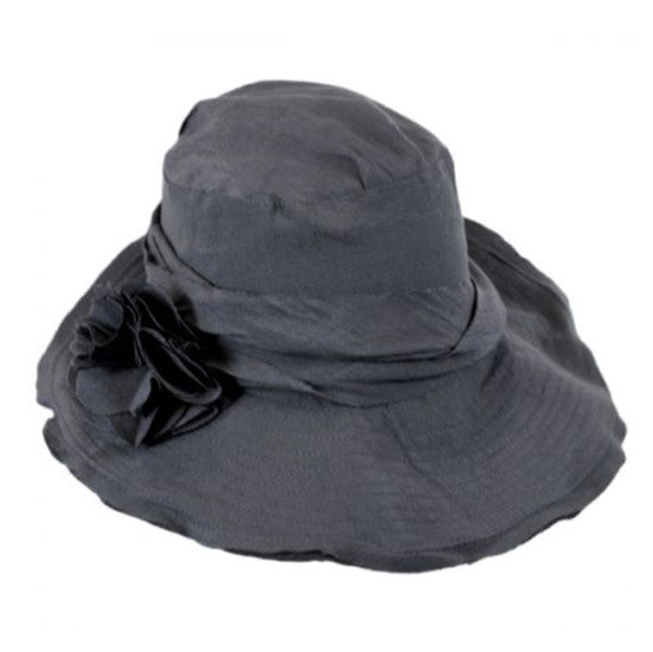Jeanne Simmons - Charcoal Slanted 4.5" Brim Hat
