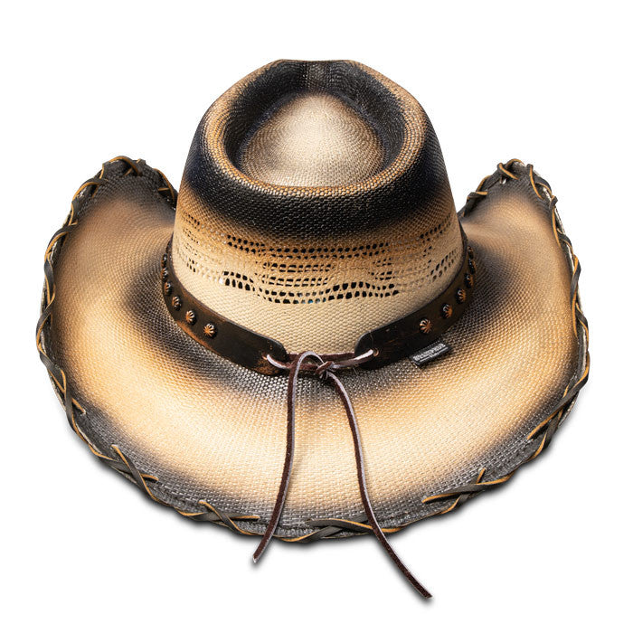 Stampede Hats - Tea Stained Long Horn Cowboy Hat (Back)