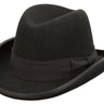 Kenny K - Black Wool Felt Homburg Hat