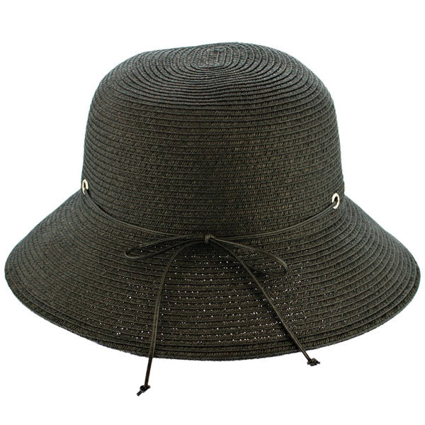 Karen Keith - Black Braided Cloche Hat
