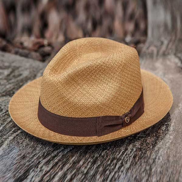 Austral Hats - Light Brown Panama Hat with Brown Bow Band