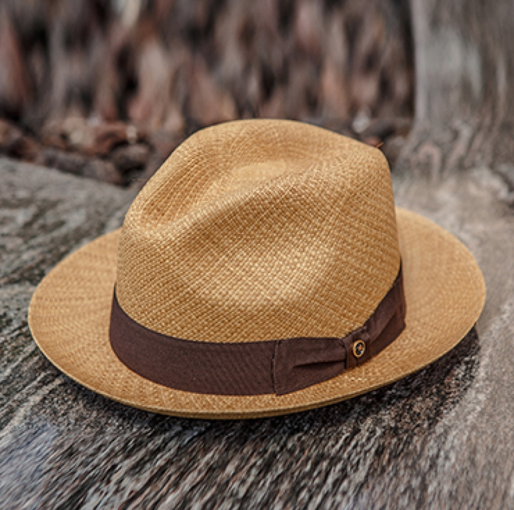 Austral Hats - Light Brown Panama Hat with Brown Bow Band