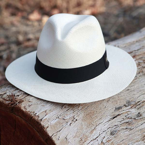 Austral Hats - White Panama Hat with Black Band