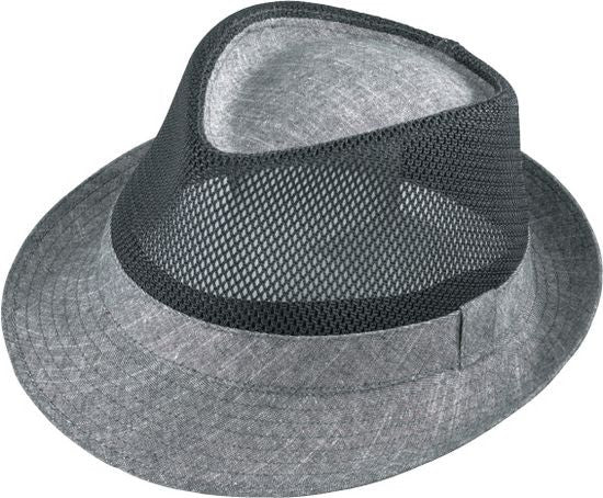 Henschel - Mesh Charcoal Fedora Hat