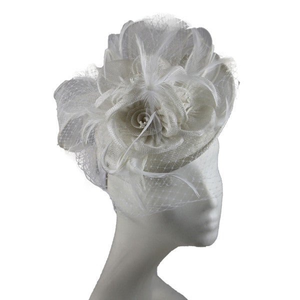 Jeanne Simmons - Three Flower Dish Headband White