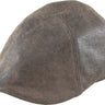 Henschel - Brown Distress Faux Leather Duckbill Cap