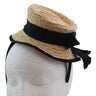 Jeanne Simmons - Straw Mini Boater Fascinator (Front)