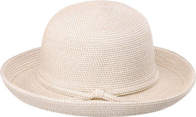 Jeanne Simmons - Medium Tweed Kettle Brim Hat White