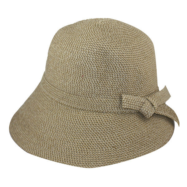 Jeanne Simmons - Tan Paper Braid Bucket Hat