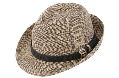 Jeanne Simmons - Black Tweed Fedora Hat
