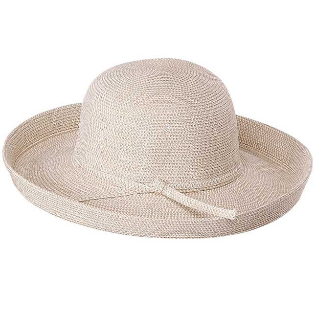 Jeanne Simmons - White Tweed Kettle Brim Hat