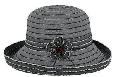 Jeanne Simmons - Ribbon bucket Hat Black