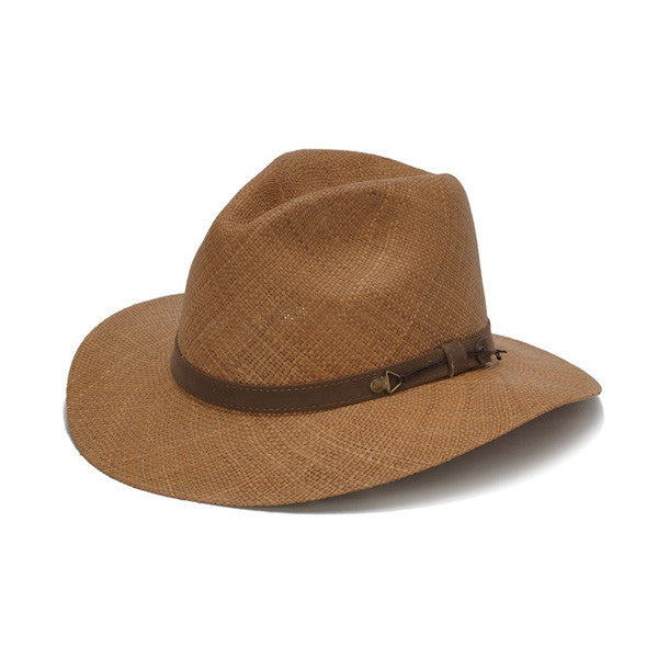 Austral Hats - Light Brown Panama Hat with String Band - Angle