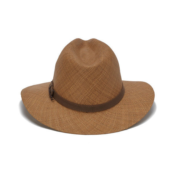 Austral Hats - Light Brown Panama Hat with String Band - Back