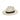 Austral Hats - White Panama Hat with Striped Black and Grey Band- Front Angle
