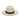 Austral Hats - White Panama Hat with Striped Black and Grey Band - Back