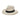 Austral Hats - White Panama Hat with Flat Bow and Grey Band - Front Angle