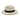 Austral Hats - White Panama Hat with Flat Bow and Grey Band - Side