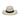 Austral Hats - White Panama Hat with Flat Bow and Grey Band - Back