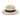 Austral Hats - White Panama Hat with Black, Brown and White Stripes - Side