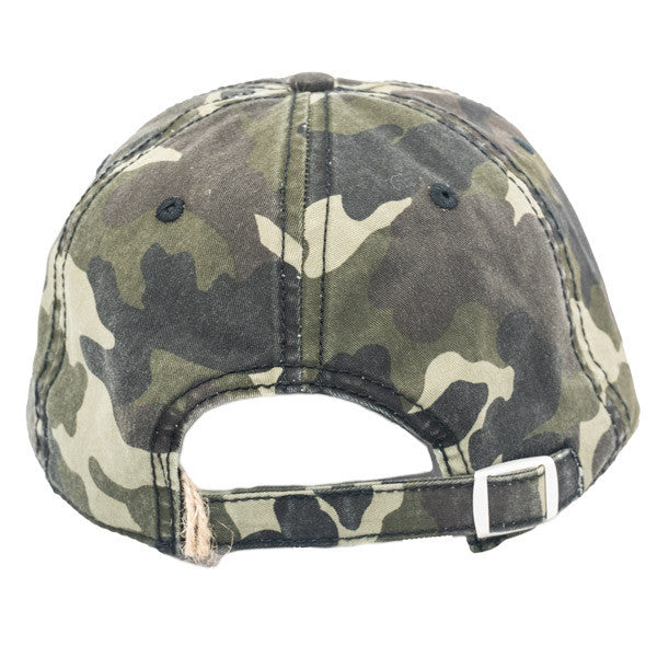 American Needle - Cali Bear Distressed Patch Cap in Camo - Back