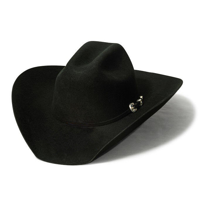 Bullhide Hats by Montecarlo - 4X "Kingman" Wool Felt Black Cowboy Hat / Rhinestone Buckle 