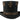 Conner - Black Steampunk "Boss" Top Hat (Front)