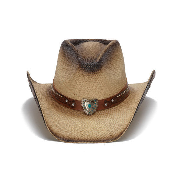 Stampede Hats - Turquoise Wings and Rhinestone Western Hat - Front