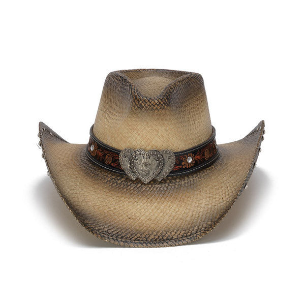 Stampede Hats - Heart Rhinestone Cowboy Hat - Front