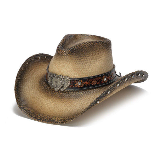 Stampede Hats - Heart Rhinestone Cowboy Hat - Front Angle