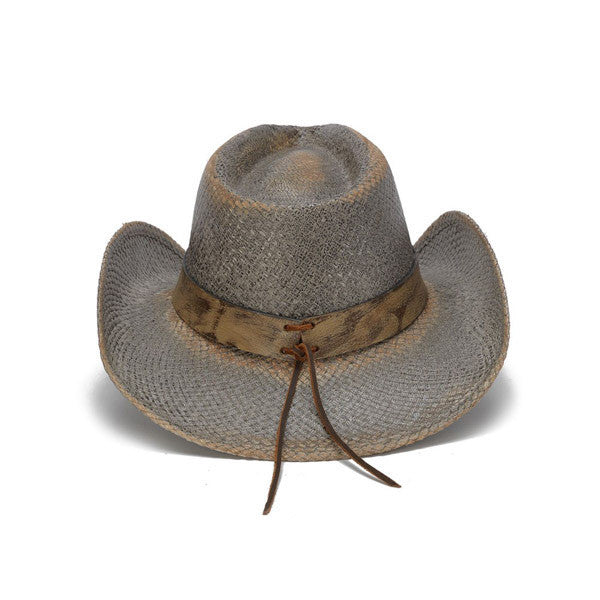 Stampede Hats - Studded Turquoise Blue Stone Cowboy Hat - Back