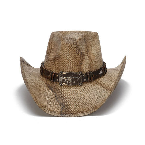 Stampede Hats - Rustic Longhorn Cowboy Hat - Front