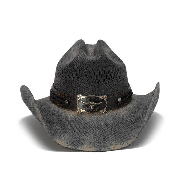 Stampede Hats - Black Longhorn Cowboy Hat - Front