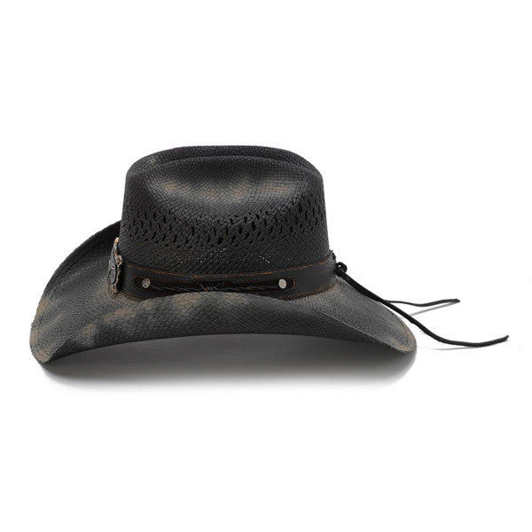 Stampede Hats - Black Longhorn Cowboy Hat - Side