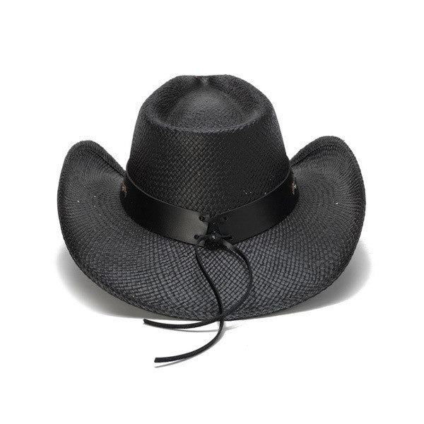 Stampede Hats - Black Vintage Eagle USA Cowboy Hat - Back