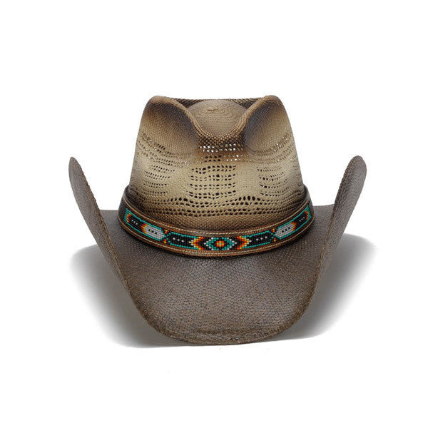 Stampede Hats - Color Bead Two Tone Cowboy Hat - Front
