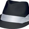 Kenny K - Black on White Fedora Hat