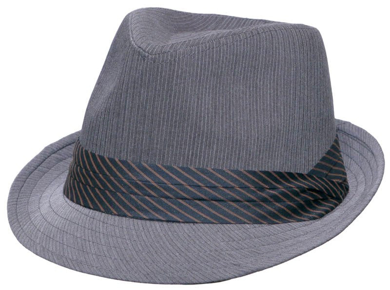 Kenny K - Brown Pinstripe Fedora Hat